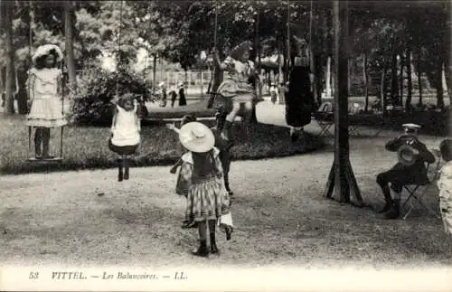 Ak Vittel Lothringen Vosges, Les Balancoires, Kinder, Spielplatz