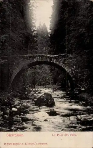 Ak Gérardmer Lothringen Vosges, Le Pont des Fees