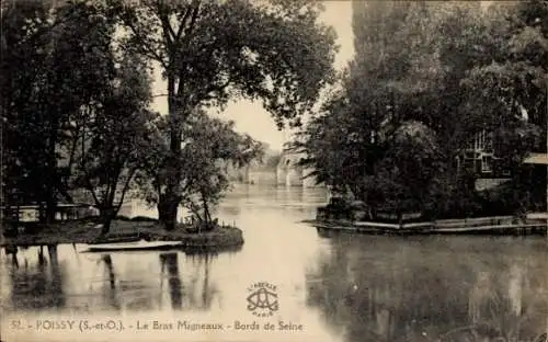 Ak Poissy Yvelines, Seine, Le Bras Migneaux