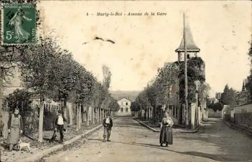 Ak Marly le Roi Yvelines, Avenue de la Gare