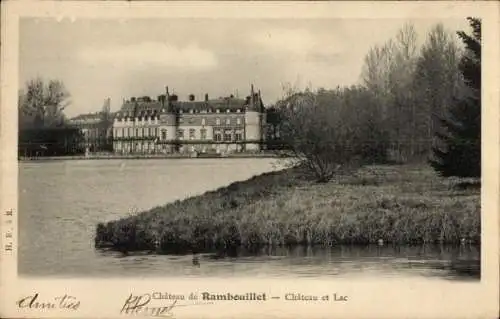 Ak Rambouillet Yvelines, Schloss, See