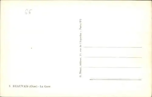 Ak Beauvais Oise, Bahnhof