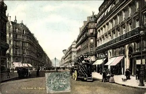 Ak Paris I, Avenue de l'Opéra