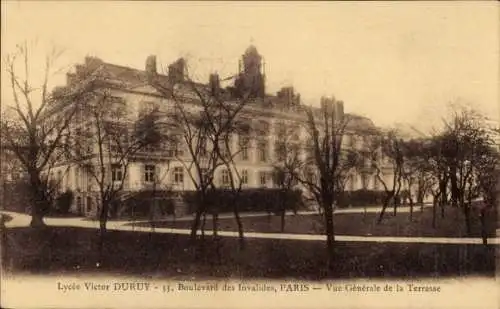 Ak Paris VII, Boulevard des Invalides, Lycée Victor Duruy