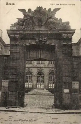 Ak Rouen Seine-Maritime, Hotel des Sociétés Savantes