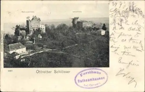 Ak Ottrott Elsass Bas Rhin, Burg Rathsamhausen, Ottrotter Schlösser, Lötzelburg