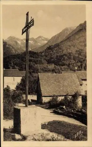 Ak Aulus les Bains Ariege, un coin du vieil Aulus