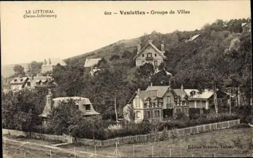 Ak Veulettes sur Mer Seine Maritime, Groupe de Villas