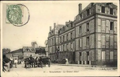 Ak Veulettes sur Mer Seine Maritime, Grand Hotel