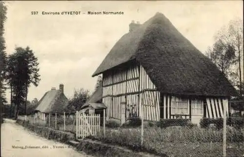 Ak Yvetot Seine Maritime, Maison Normande