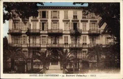 Ak Nice Nizza Alpes Maritimes, Hotel des Empereurs, Boulevard Dubouchage