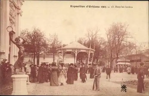 Ak Orléans Loiret, Ausstellung 1903, In den Gärten