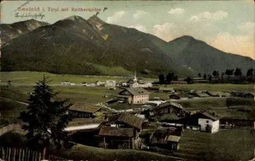 Ak Seefeld in Tirol, Gesamtansicht, Reitherspitze