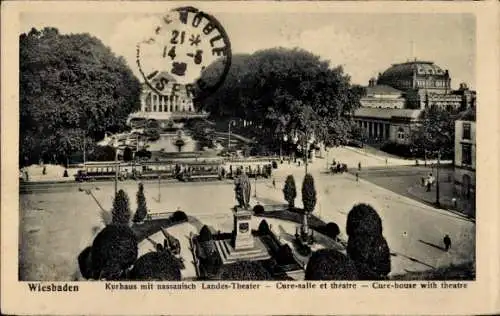 Ak Wiesbaden in Hessen, Kurhaus, nassauisches Landestheater