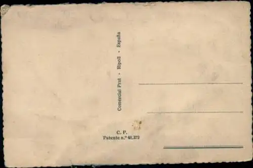 Stoff Ak Frau in spanischer Tracht, Porträt, Fächer