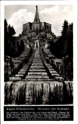 Ak Kassel Wilhelmshöhe, Herkules, Kaskaden