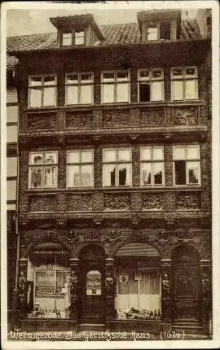 Ak Wernigerode am Harz, Das Gerlitzsche Haus 1674