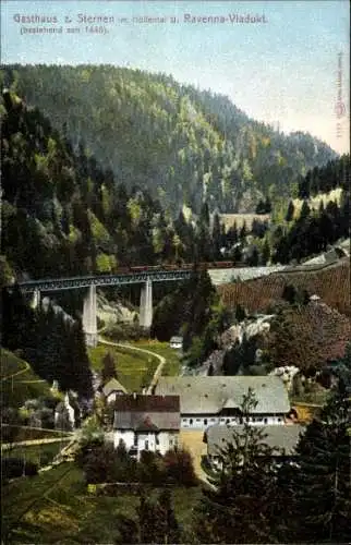 Ak Breitnau im Schwarzwald, Höllental, Höllsteig, Hofgut Sternen, Ravenna Viadukt, Gasthaus Sternen