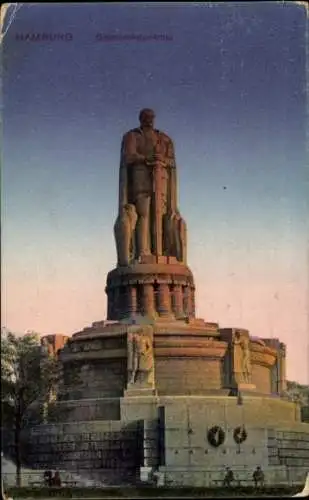 Ak Hamburg Mitte St. Pauli, Bismarck Denkmal