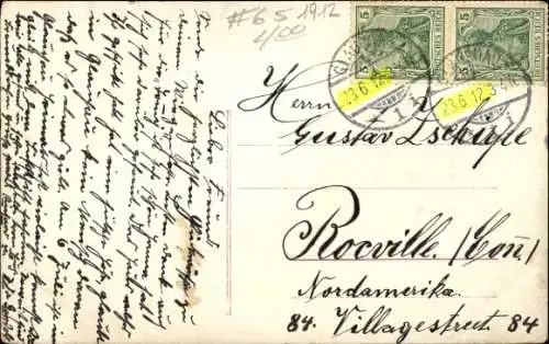 Ak Glauchau an der Zwickauer Mulde in Sachsen, Postamt, Schulstraße, Tunnel