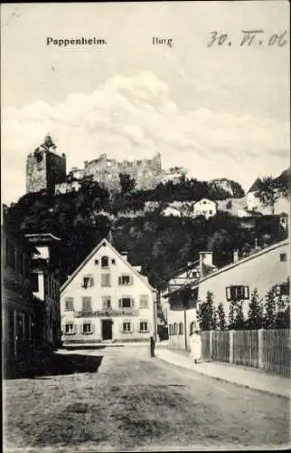 Ak Pappenheim im Altmühltal Mittelfranken, Burg