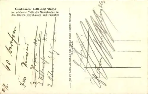 Ak Vlotho an der Weser, Alter Brink Langestraße