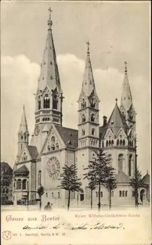 Ak Berlin Charlottenburg, Kaiser Wilhelm Gedächtniskirche