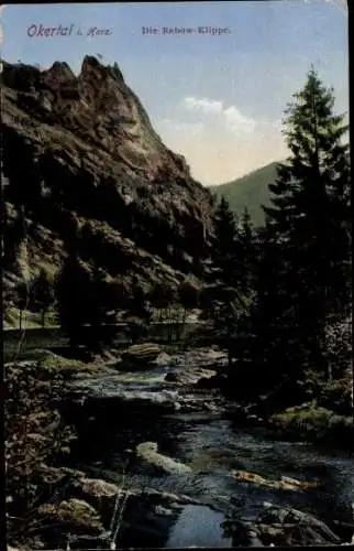 Ak Oker Goslar am Harz, Okertal, Rabow-Klippe