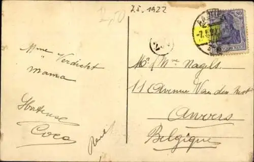 Ak Aachen, Postgebäude