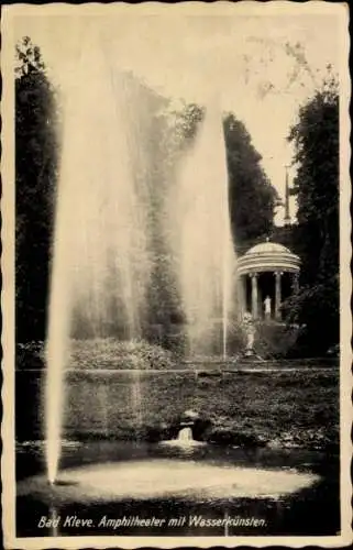 Ak Bad Cleve Kleve am Niederrhein, Amphitheater, Wasserfontäne