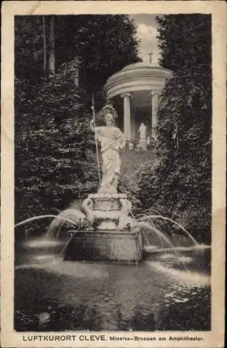 Ak Bad Kleve, Amphitheater, Minerva-Brunnen