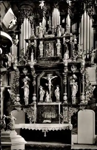 Ak Clausthal Zellerfeld im Oberharz, Marktkiche, Altar