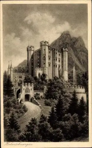 Ak Hohenschwangau Schwangau im Ostallgäu, Schloss Hohenschwangau