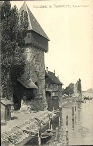 Ak Konstanz am Bodensee, Rheintorturm