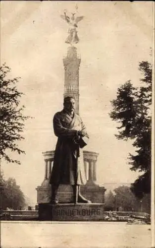 Ak Berlin Tiergarten, Der Eiserne Hindenburg, Kriegswahrzeichen, Siegessäule