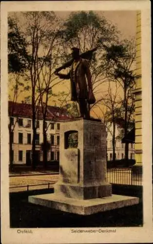 Ak Krefeld am Niederrhein, Seidenweber-Denkmal