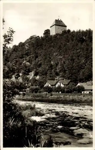 Foto Ak Ziegenrück am Schiefergebirge Thüringen, Hotel Eckstein