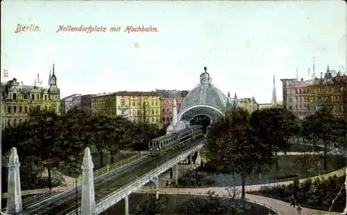 Ak Berlin Schöneberg, Nollendorfplatz, Hochbahn