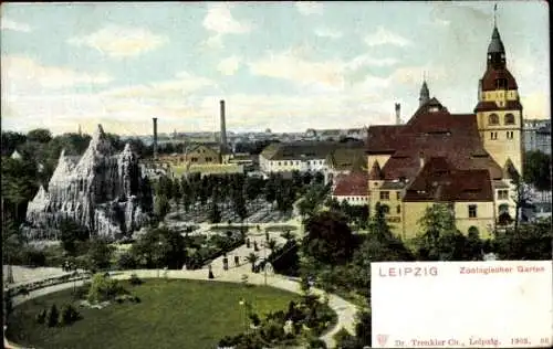 Ak Leipzig in Sachsen, Zoologischer Garten