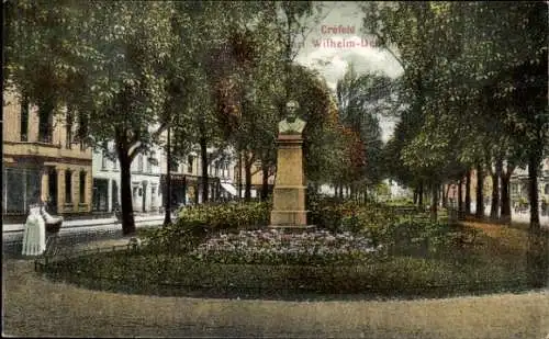 Ak Krefeld am Niederrhein, Karl Wilhelm Denkmal