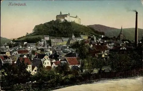 Ak Kulmbach in Oberfranken, Gesamtansicht mit Schloss