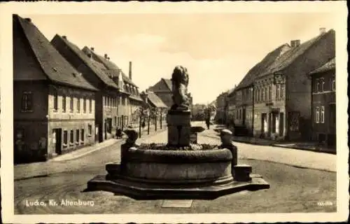 Ak Lucka im Altenburger Land, Brunnen