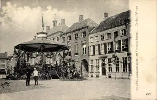 Ak Breda Nordbrabant Niederlande, Musikpavillon am Marktplatz