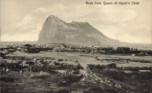 Ak Gibraltar, Rock vom Stuhl der Königin von Spanien