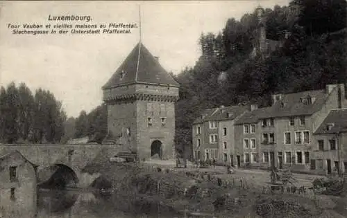 Ak Luxemburg Luxembourg, Siechengasse in der Unterstadt Pfaffental