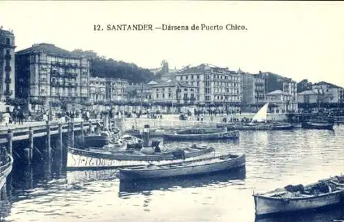 Ak Santander Kantabrien Spanien, Puerto Chico Dock