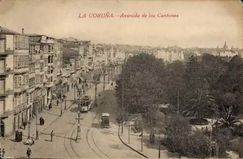 Ak La Coruña Galicia, Avenida de los Cantones