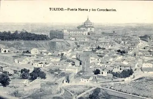 Ak Toledo Castilla La Mancha Spanien, Puerta Nueva und die Covachuelas