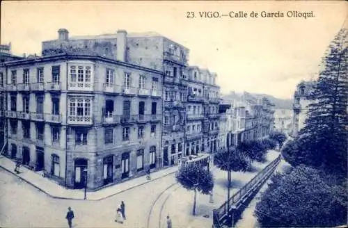 Ak Vigo Galizien Spanien, Garcia Olloqui Straße