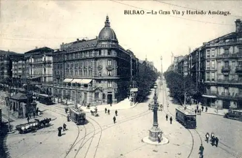 Ak Bilbao Baskenland, La Gran Via und Hurtado Amézaga